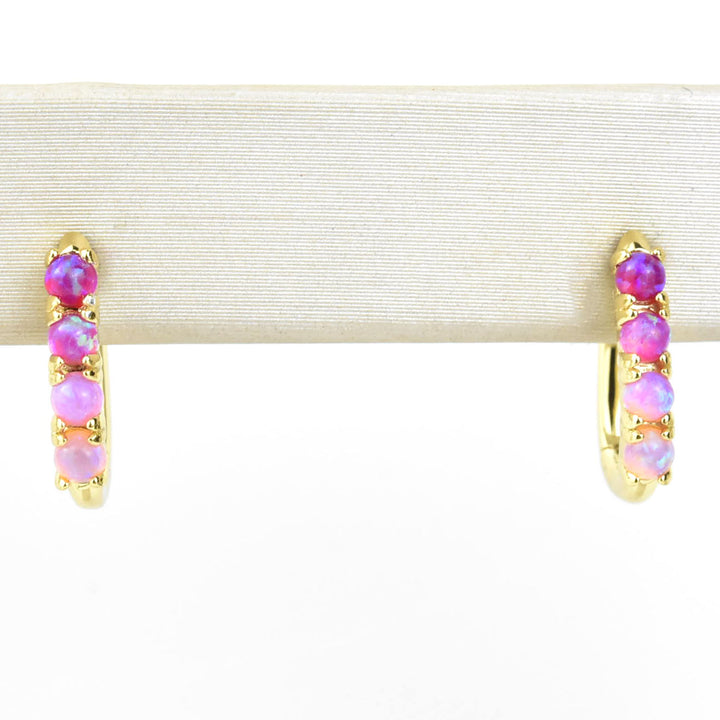 Pink Opal Ombre Oblong Ella Hoops