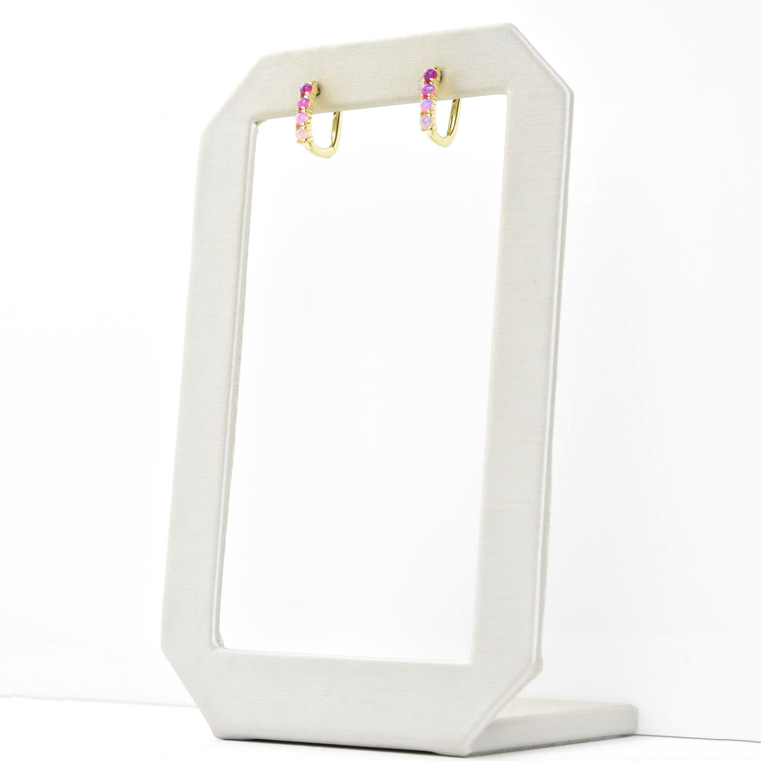 Pink Opal Ombre Oblong Ella Hoops