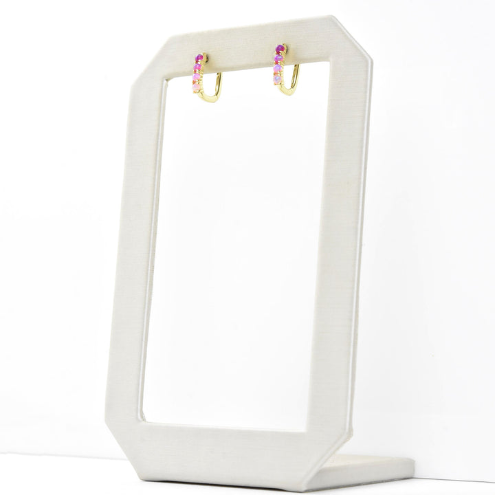 Pink Opal Ombre Oblong Ella Hoops