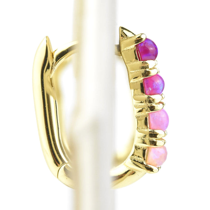 Pink Opal Ombre Oblong Ella Hoops