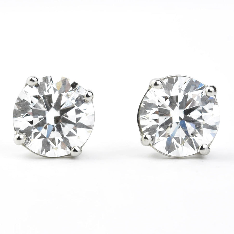 Diamond Stud Earrings in Platinum 2 ctw - Goldmakers Fine Jewelry