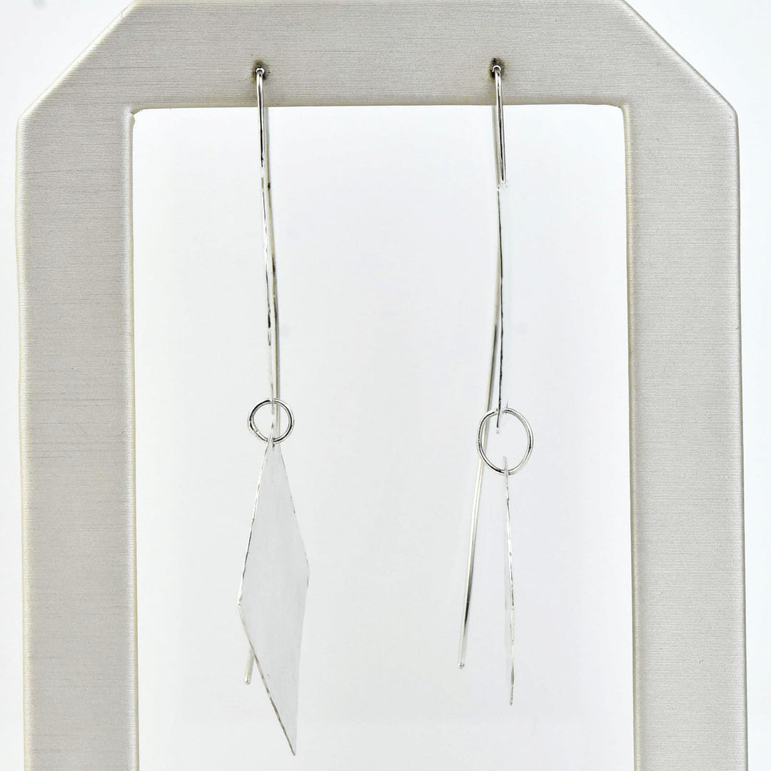 Point and Line to Plane Earrings - Goldmakers Fine Jewelry