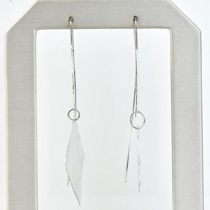 Point and Line to Plane Earrings - Goldmakers Fine Jewelry