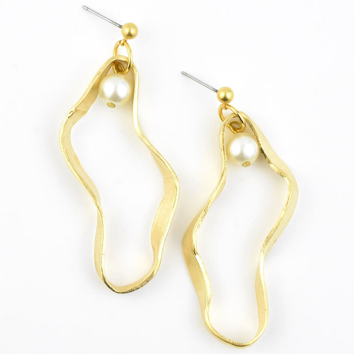 Puddle Earrings with Pearls - Goldmakers Fine Jewelry