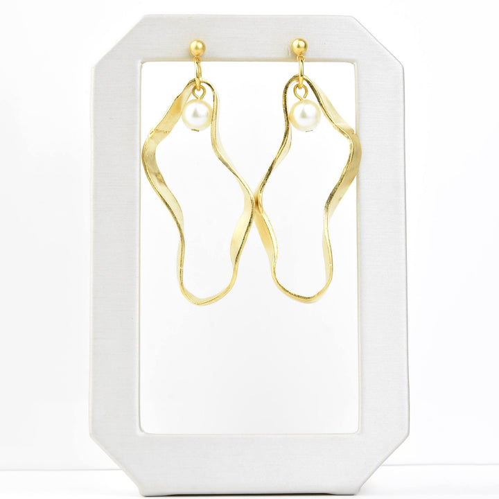 Puddle Earrings with Pearls - Goldmakers Fine Jewelry