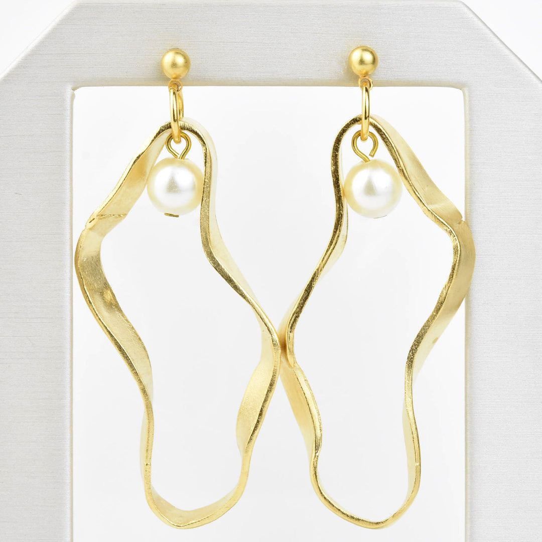 Puddle Earrings with Pearls - Goldmakers Fine Jewelry