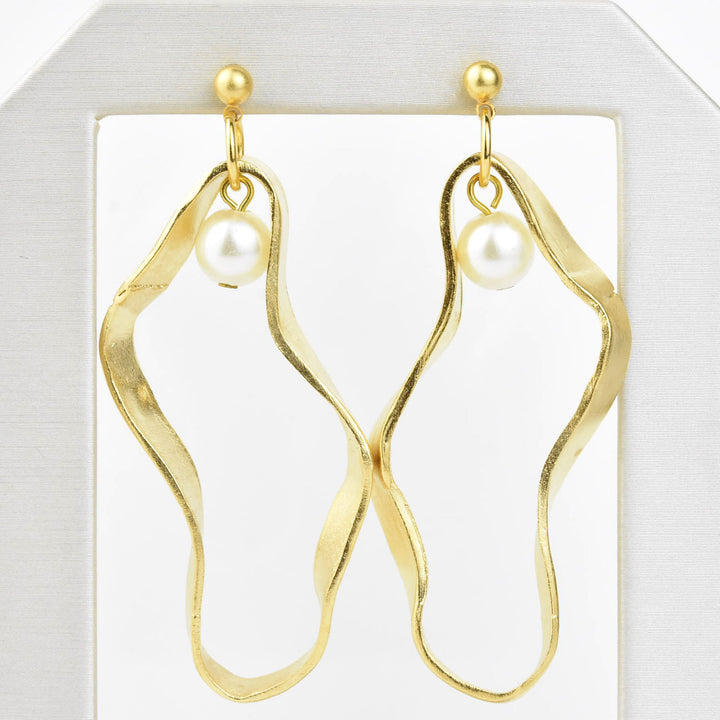 Puddle Earrings with Pearls - Goldmakers Fine Jewelry