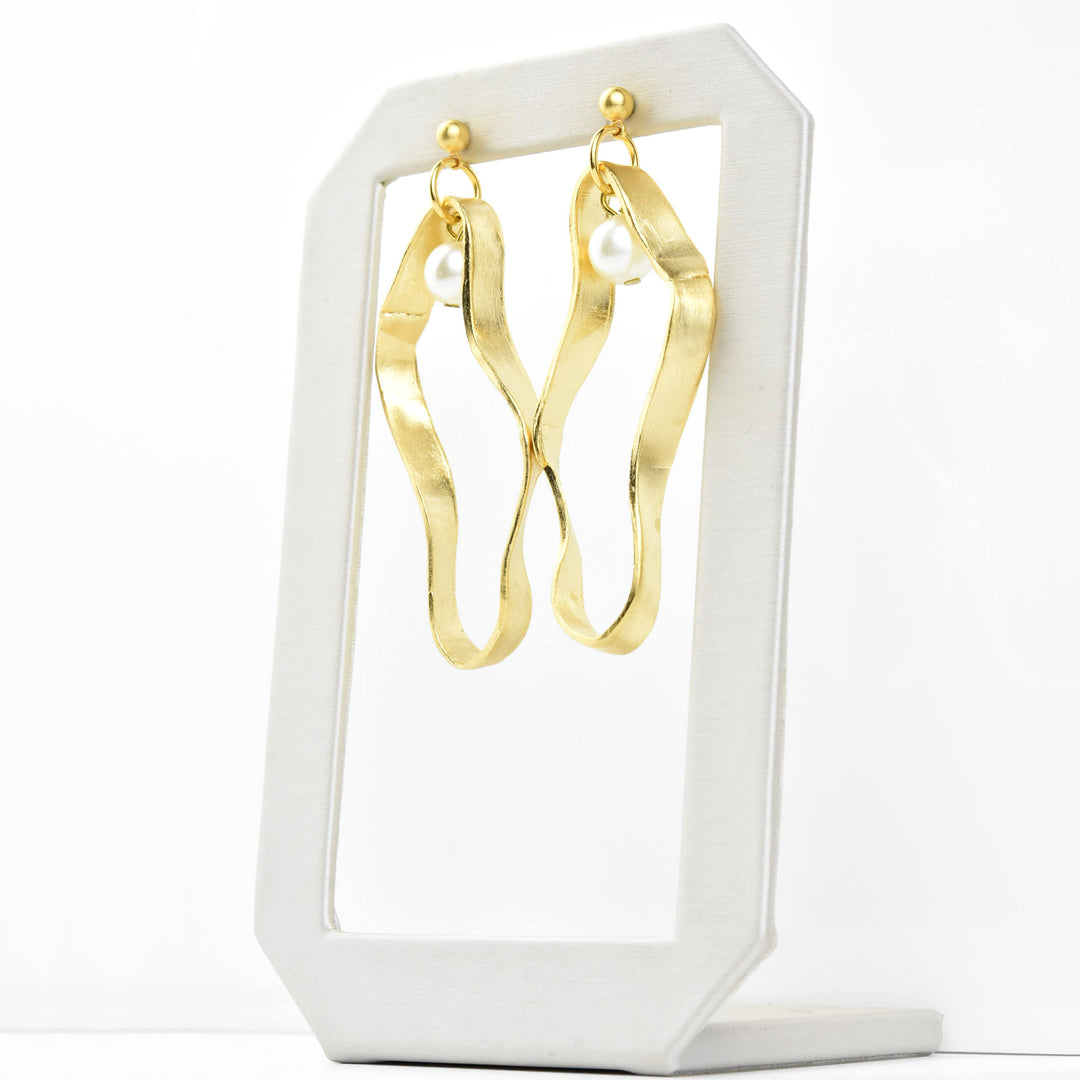Puddle Earrings with Pearls - Goldmakers Fine Jewelry