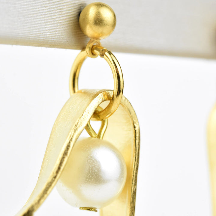 Puddle Earrings with Pearls - Goldmakers Fine Jewelry