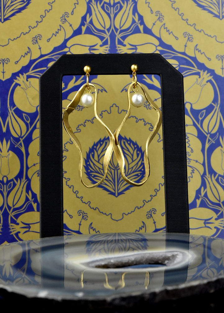 Puddle Earrings with Pearls - Goldmakers Fine Jewelry