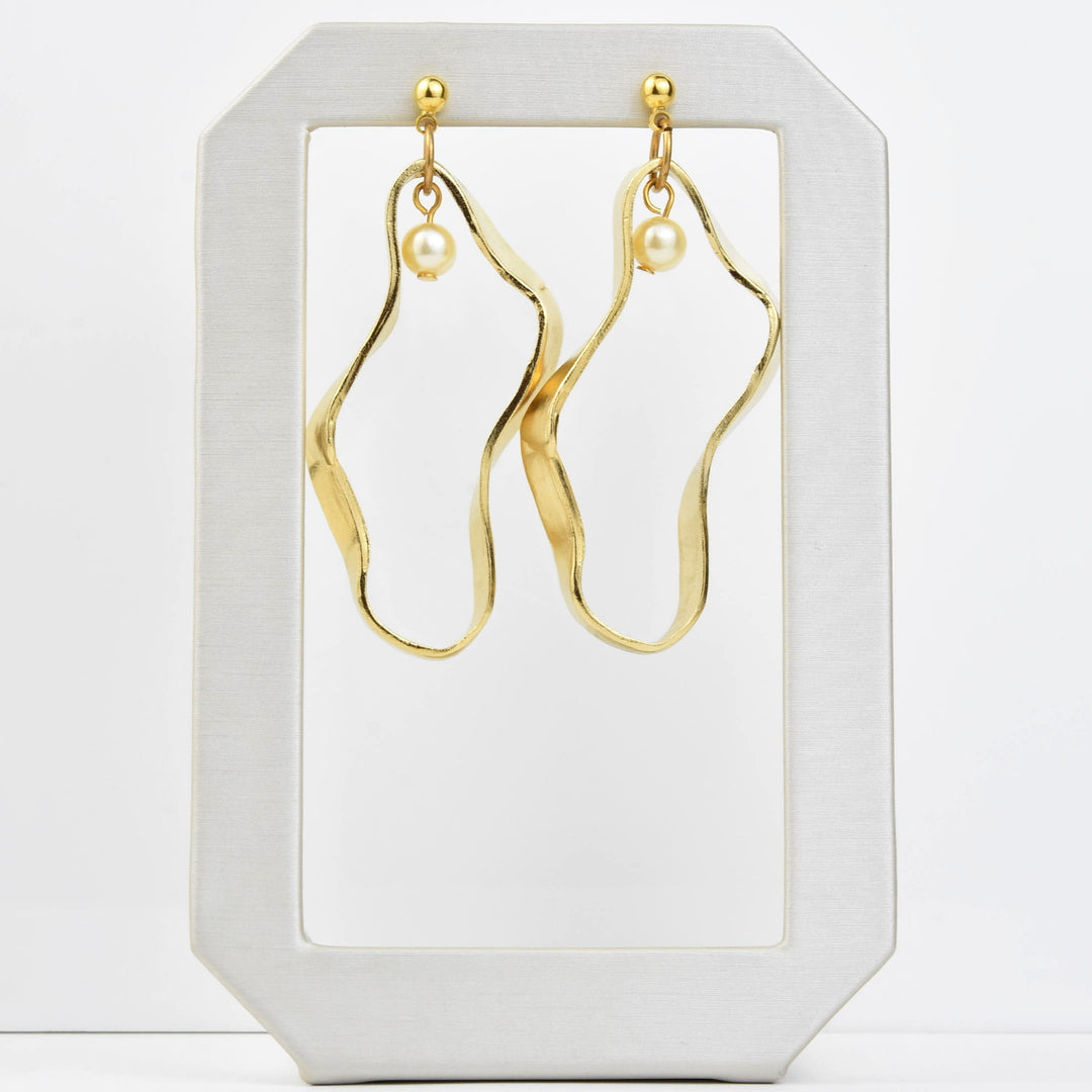 Puddle Earrings with Pearls - Goldmakers Fine Jewelry