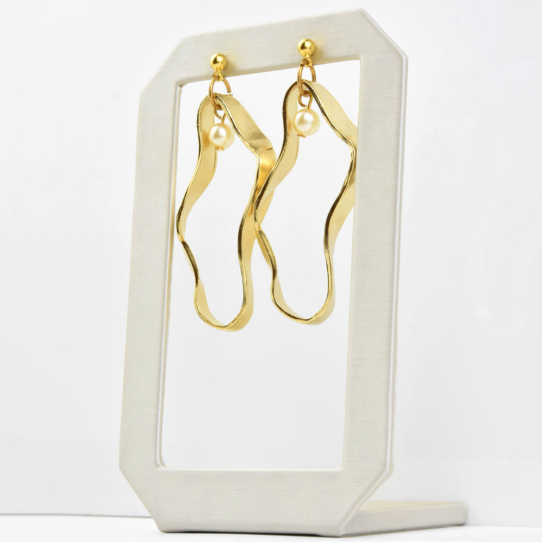 Puddle Earrings with Pearls - Goldmakers Fine Jewelry