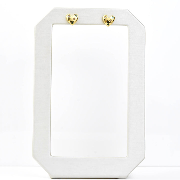 Puffy Heart Studs, Screw-back - Goldmakers Fine Jewelry