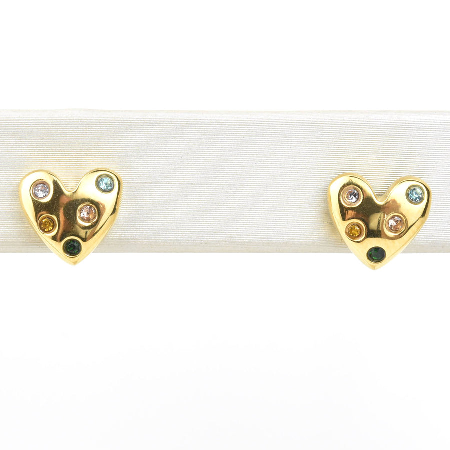 Puffy Heart Studs, Screw-back - Goldmakers Fine Jewelry