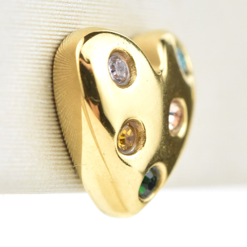 Puffy Heart Studs, Screw-back - Goldmakers Fine Jewelry