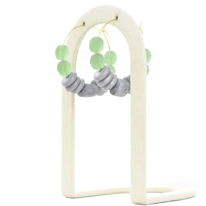 Purple and Seafoam Hoops