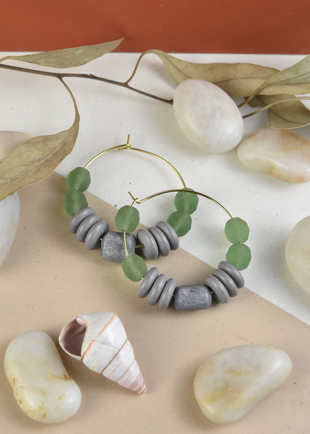 Purple and Seafoam Hoops