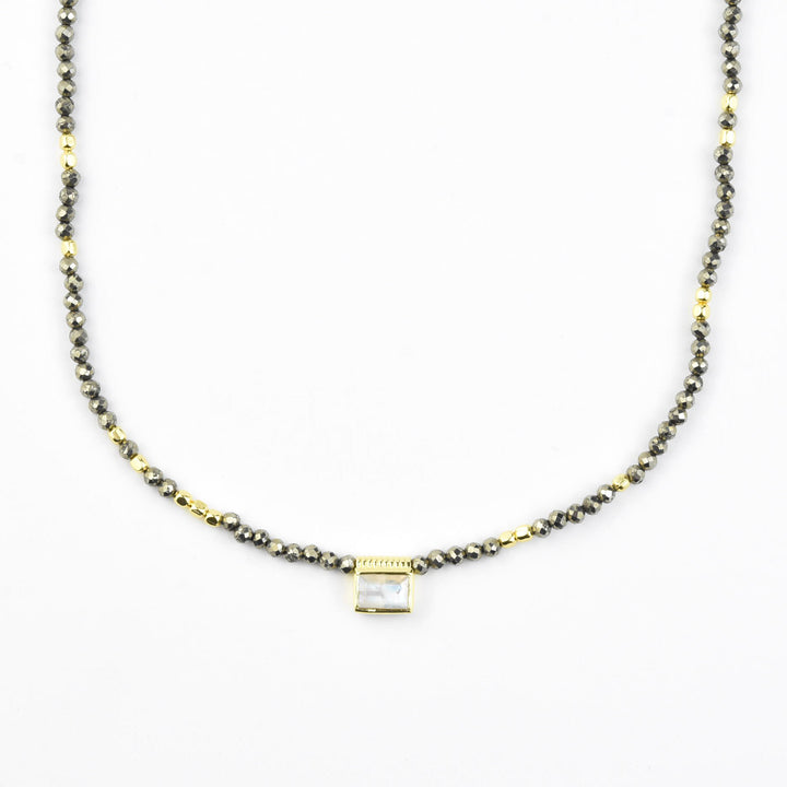 Moonstone & Pyrite Necklace
