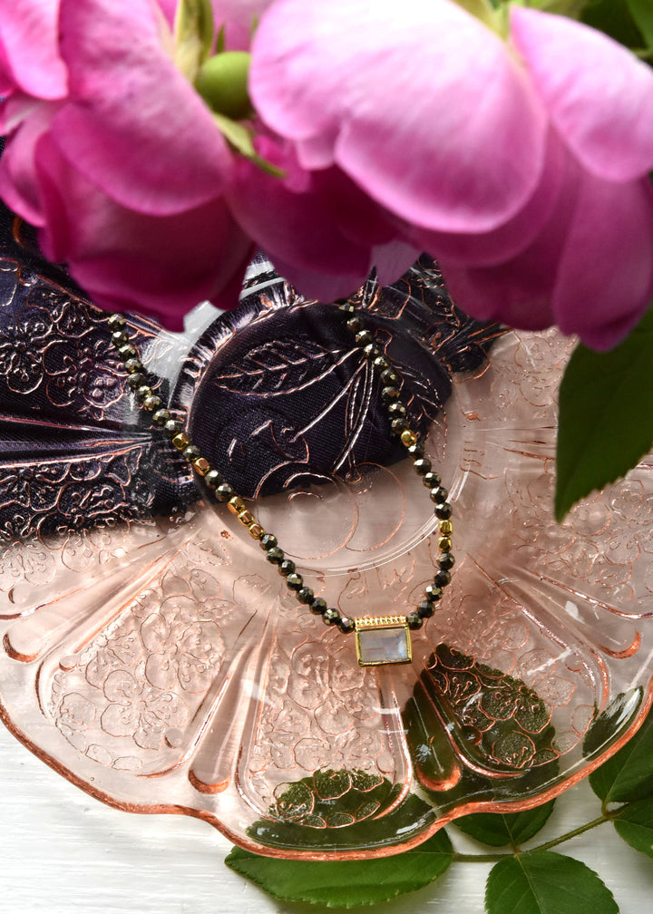 Moonstone & Pyrite Necklace