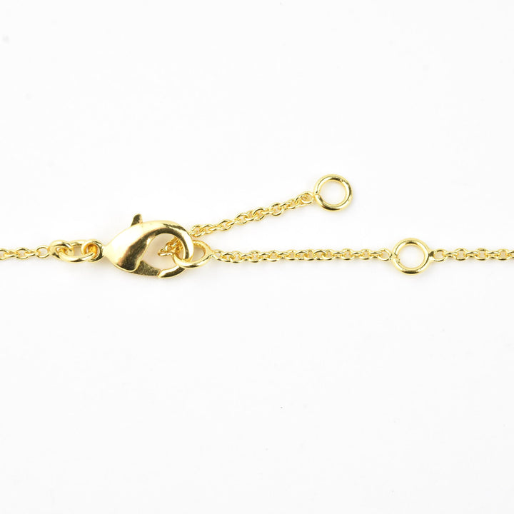Gold Plated Crystal Quartz Charm Necklace