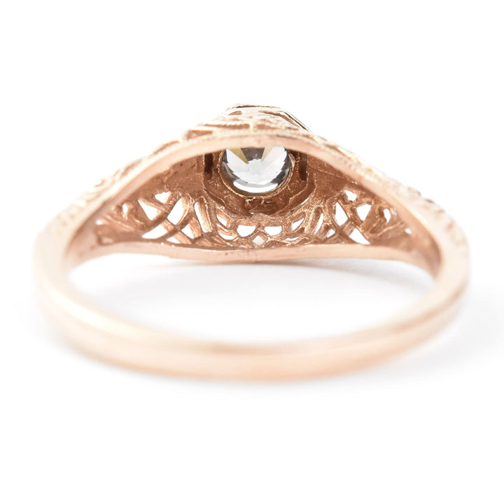 Montana Sapphire Filigree Ring in 14k Rose Gold - Goldmakers Fine Jewelry