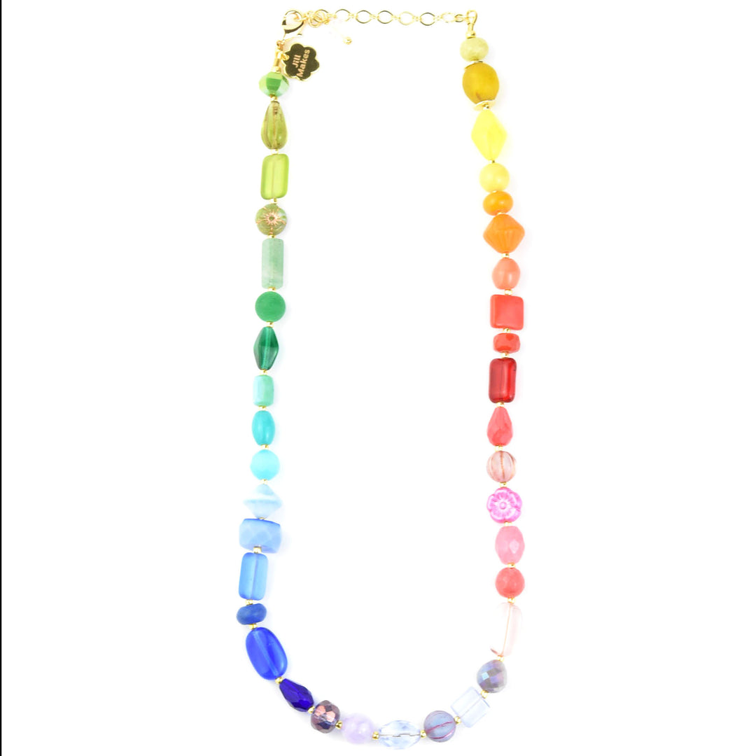 Rainbow Beaded Necklace