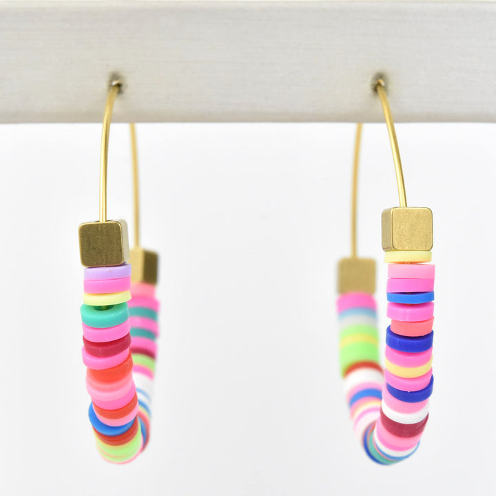 Rainbow Hoop Earrings - Goldmakers Fine Jewelry