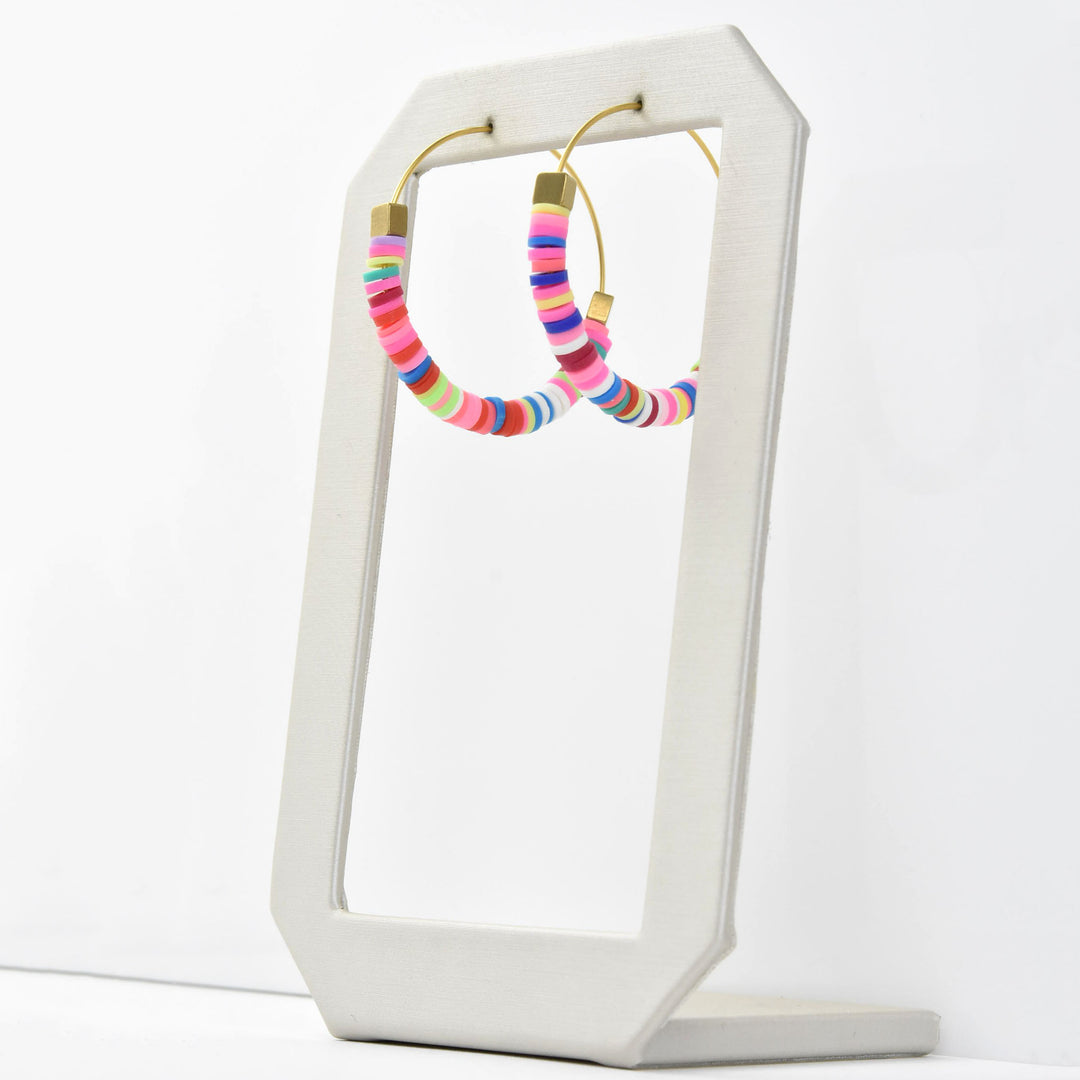 Rainbow Hoop Earrings - Goldmakers Fine Jewelry