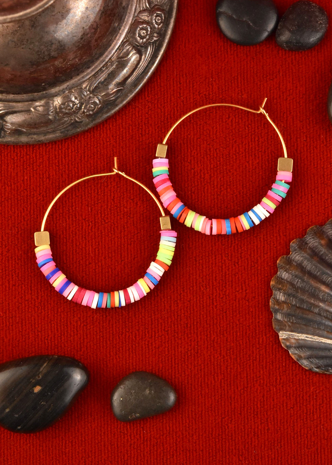 Rainbow Hoop Earrings - Goldmakers Fine Jewelry