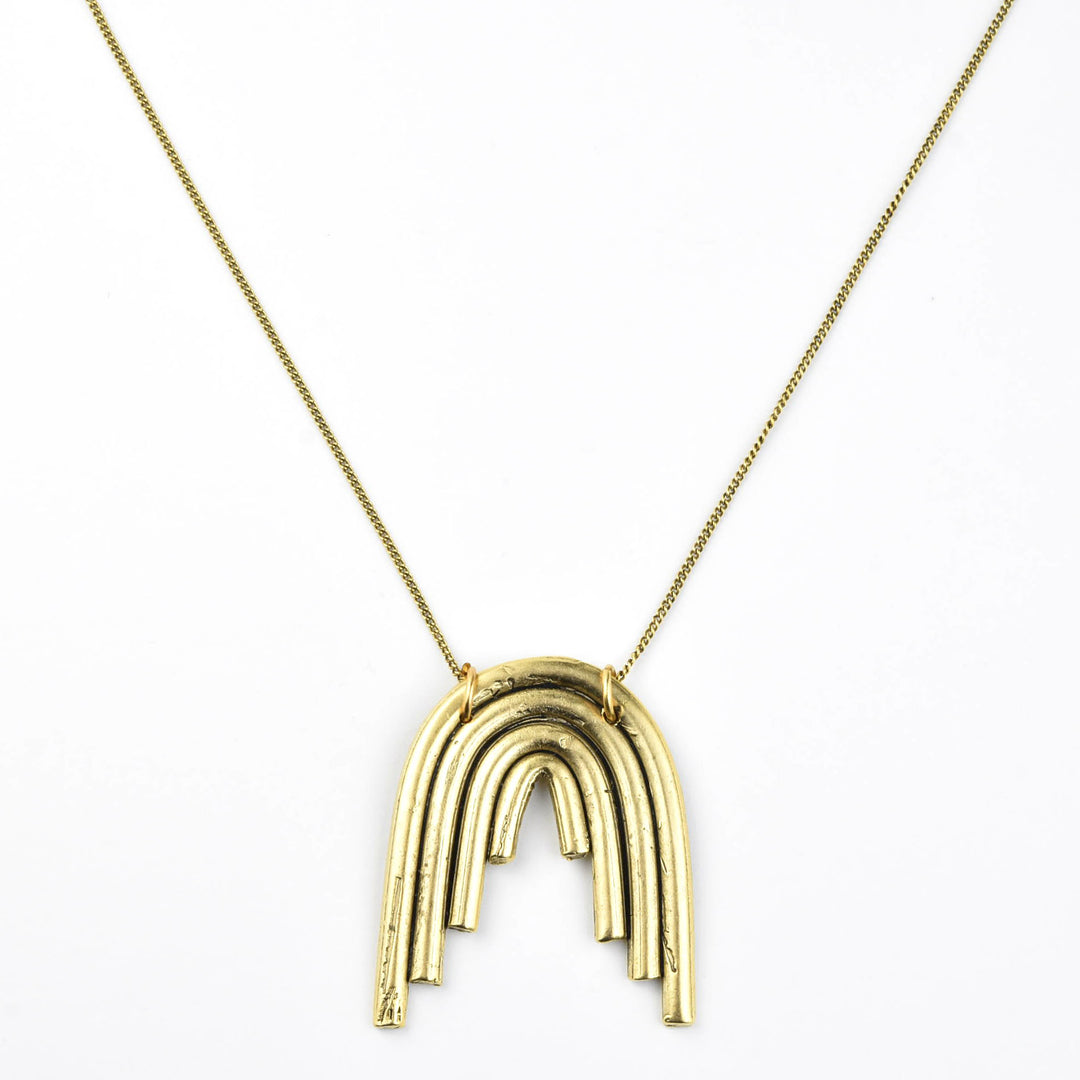 Brass Rainbow Necklace - Goldmakers Fine Jewelry