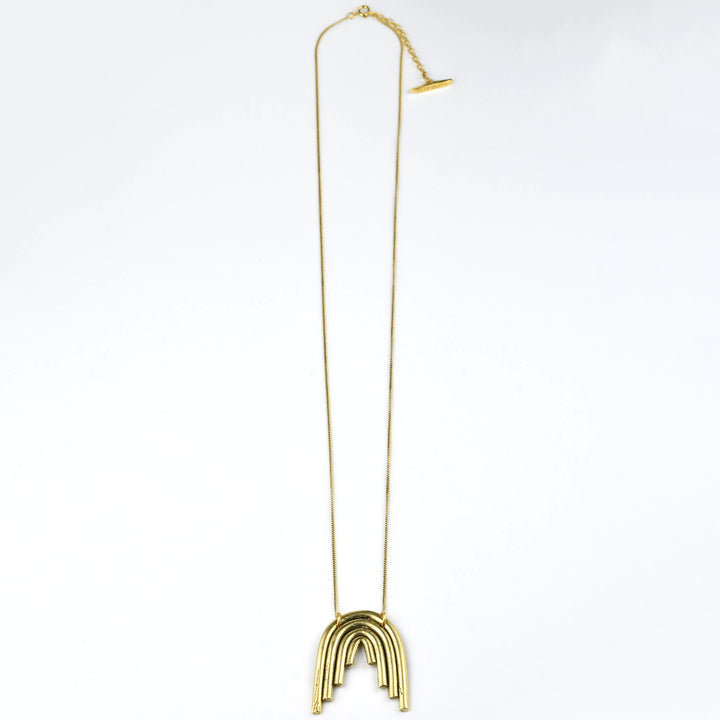 Brass Rainbow Necklace - Goldmakers Fine Jewelry