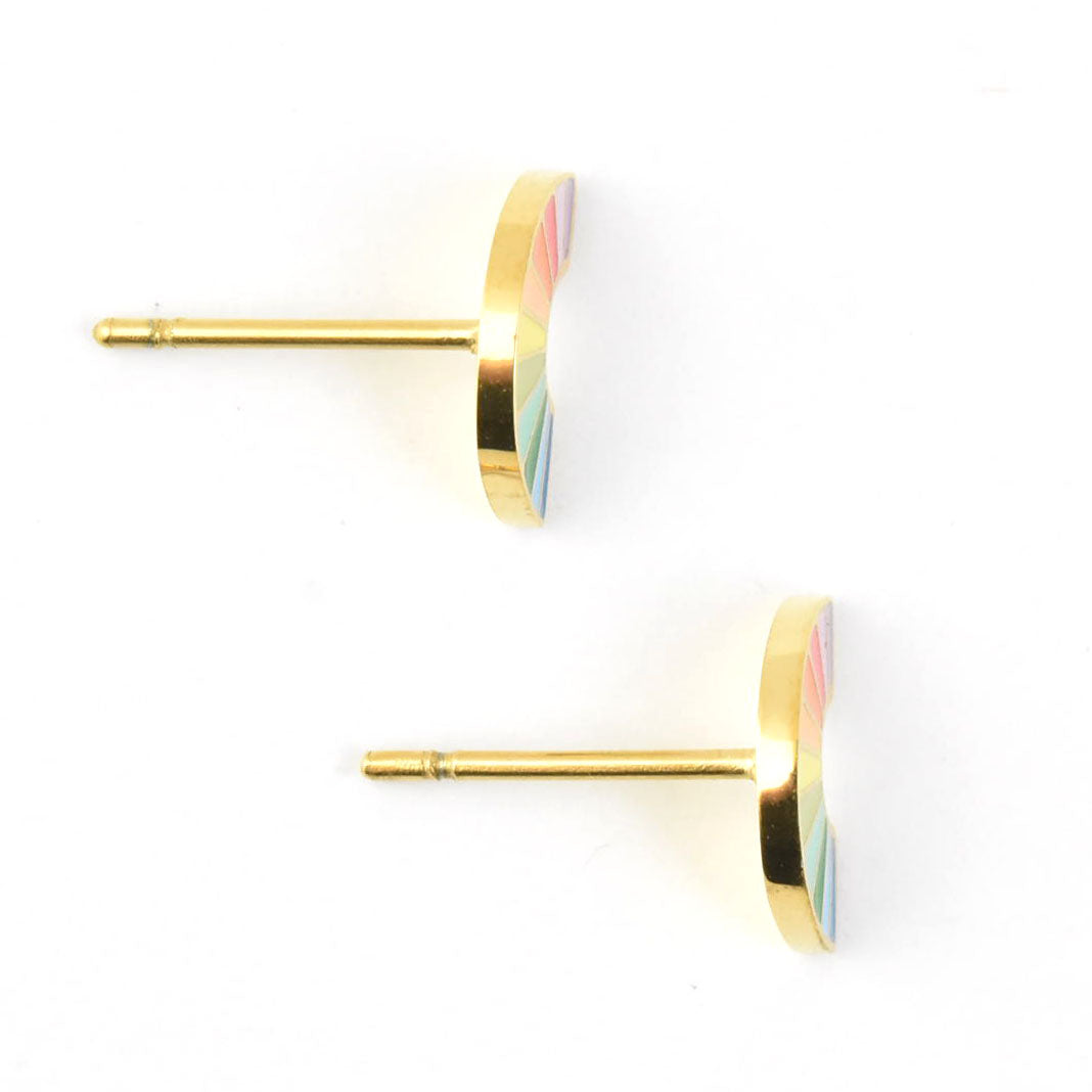 Original Rainbow Studs, Gold Plated