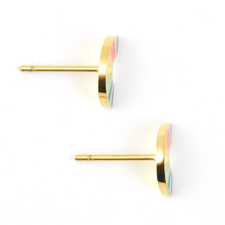 Original Rainbow Studs, Gold Plated