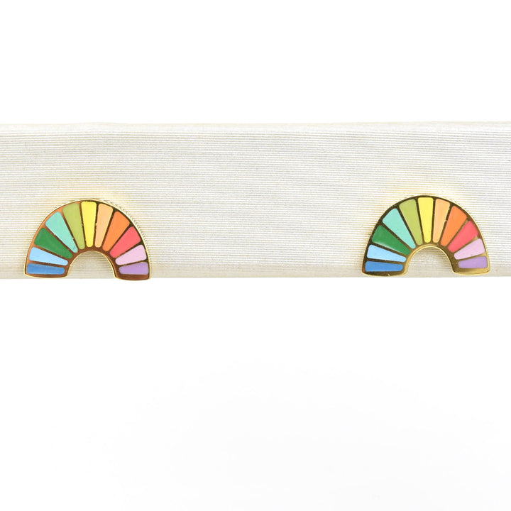 Original Rainbow Studs, Gold Plated