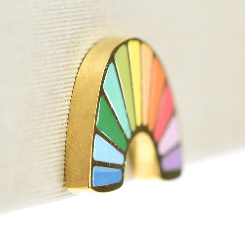 Original Rainbow Studs, Gold Plated