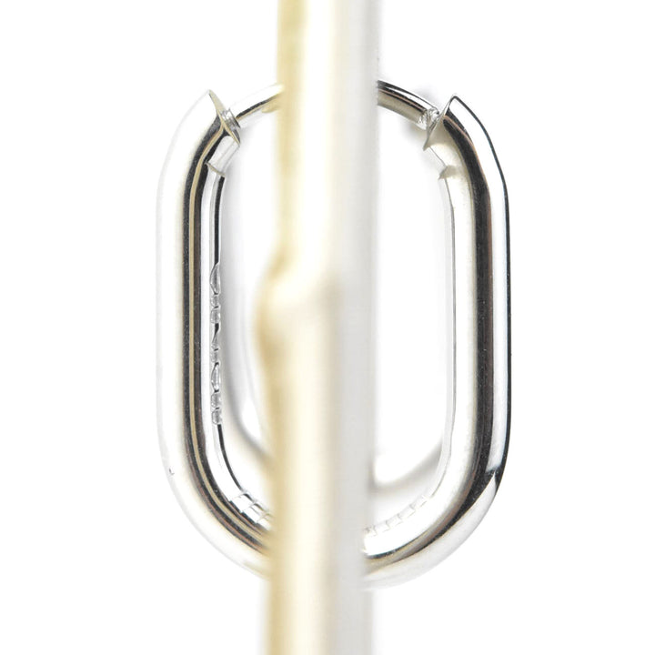 Rectangle Round Huggie Hoops - Goldmakers Fine Jewelry