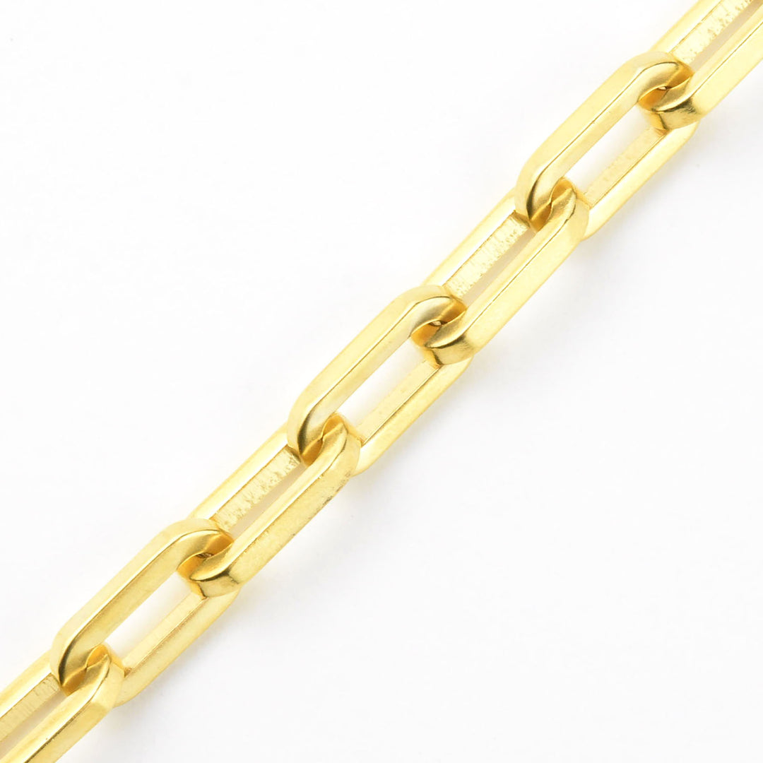 Rectangular Collar Gold Plated Rectangle Link Collar – Goldmakers Fine Jewelry