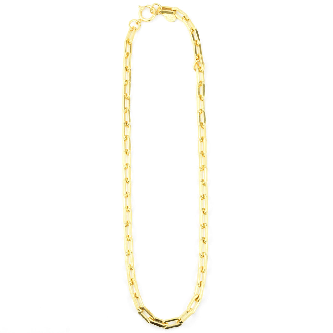 Gold Plated Rectangle Link Collar