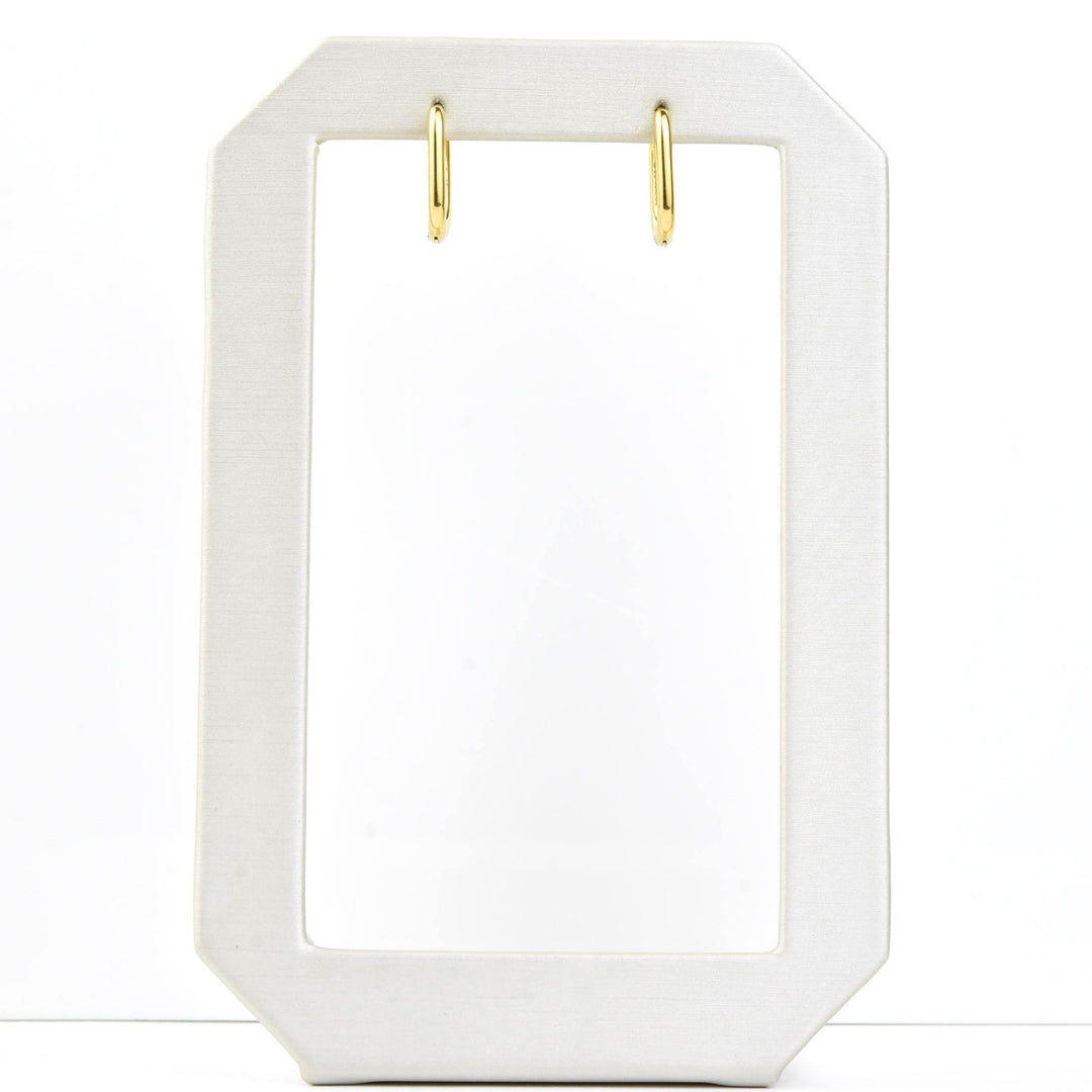 Rectangle Round Huggie Hoops - Goldmakers Fine Jewelry