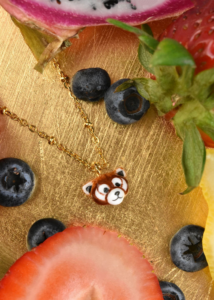 Red Panda Necklace - Goldmakers Fine Jewelry