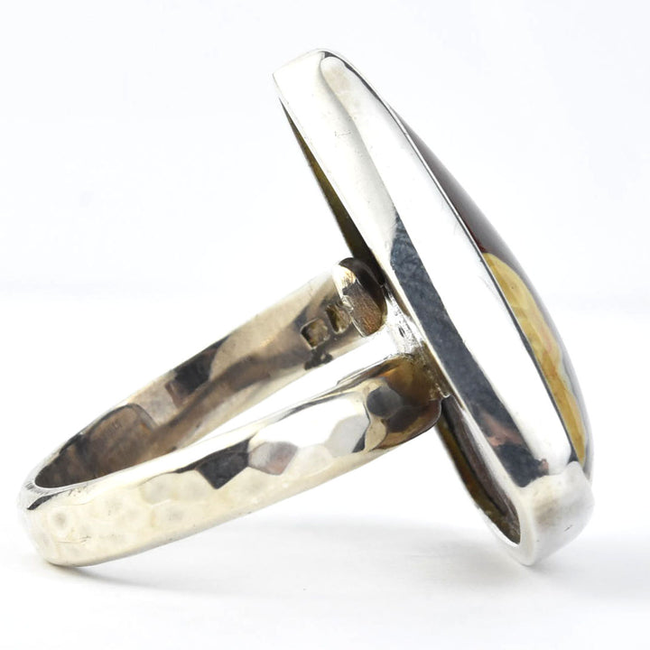 Red Agate Ring in Sterling Silver - Goldmakers Fine Jewelry
