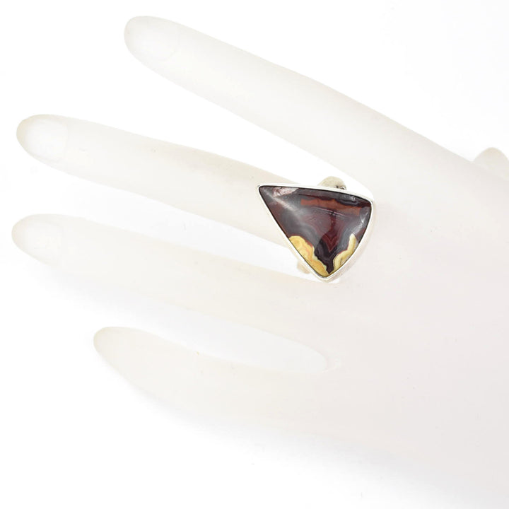 Red Agate Ring in Sterling Silver - Goldmakers Fine Jewelry