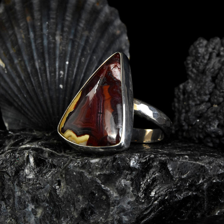 Red Agate Ring in Sterling Silver - Goldmakers Fine Jewelry