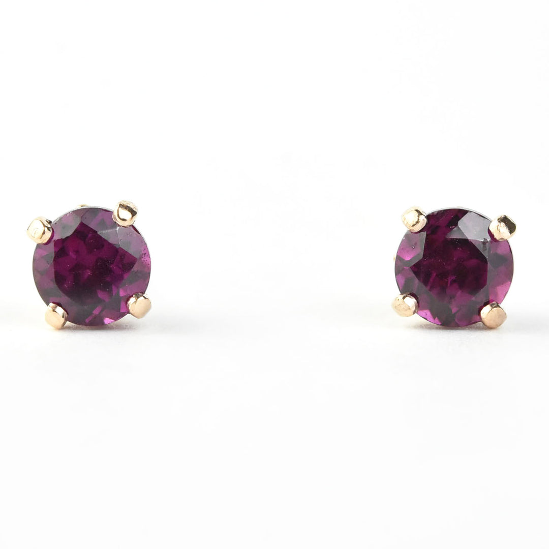 Rhodolite Garnet Stud Earrings