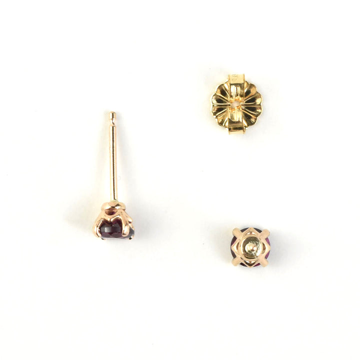 Rhodolite Garnet Stud Earrings