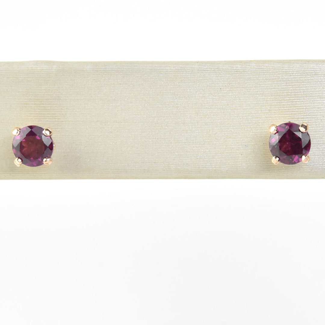 Rhodolite Garnet Stud Earrings