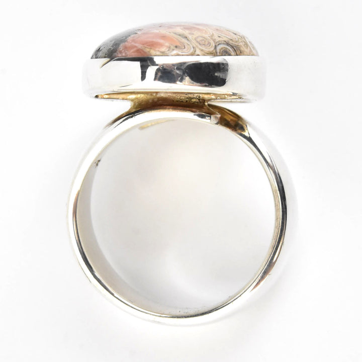 Rhodocrosite Ring in Sterling Silver - Goldmakers Fine Jewelry