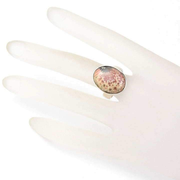 Rhodocrosite Ring in Sterling Silver - Goldmakers Fine Jewelry