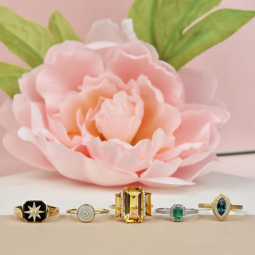 The Marigold: Citrine and Diamond Cocktail Ring - Goldmakers Fine Jewelry
