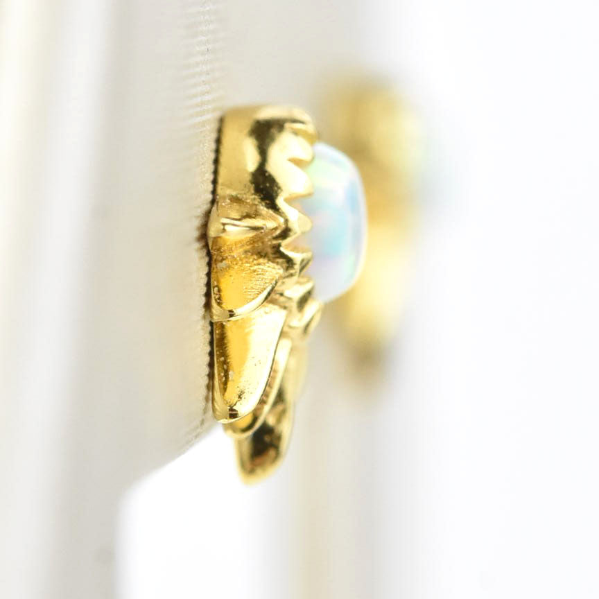 Rising Sun Opal Studs - Goldmakers Fine Jewelry